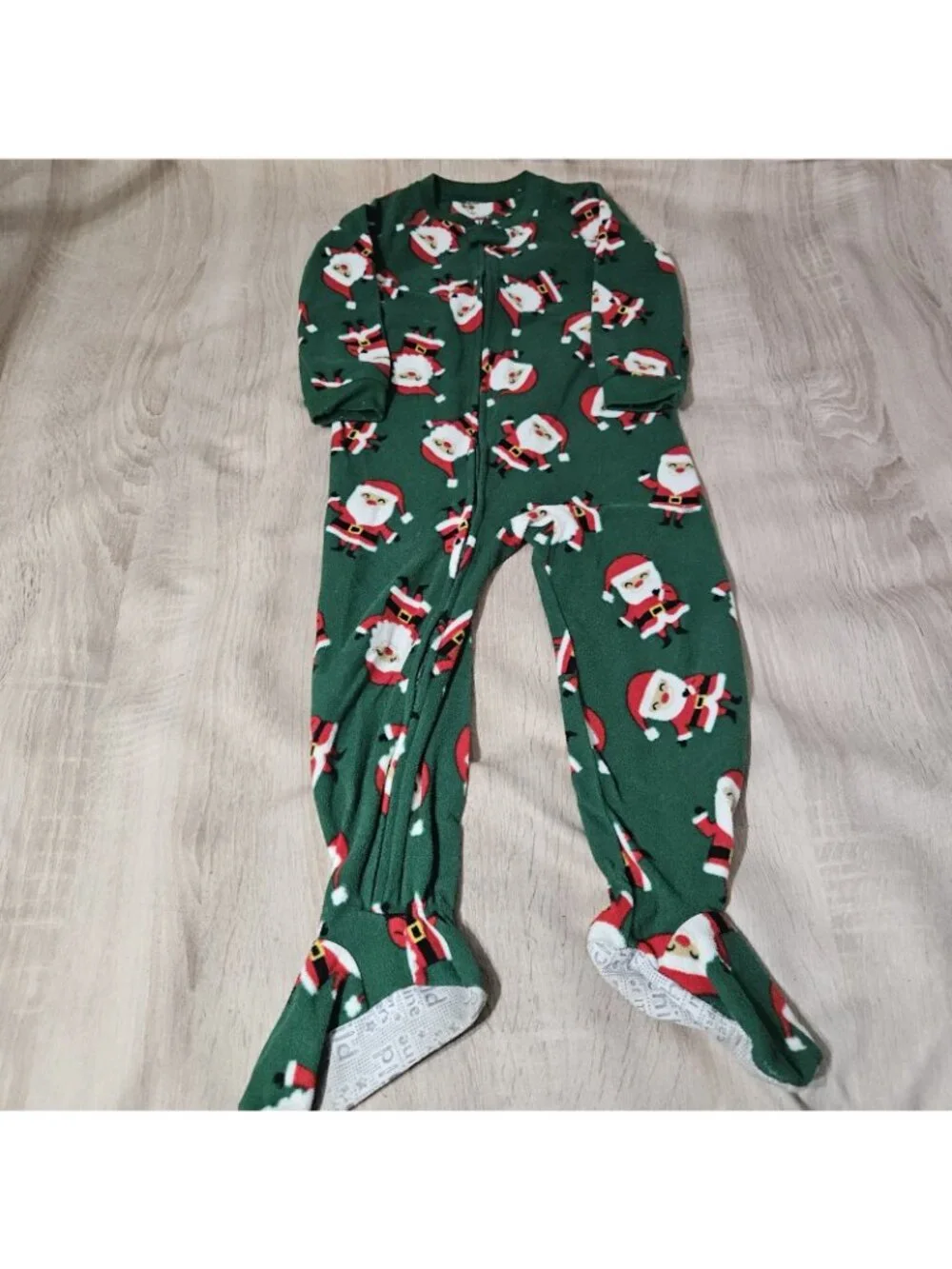 Lot Of 3 Boys Size 4t Carters Fleece Footed Pjs Pajamas Christmas Dog Trucks
